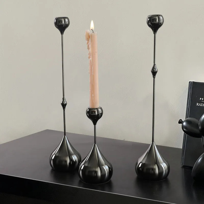 Silver Candlesticks Set by Afralia™ - Luxury Metal Candles Holder for Home Decor