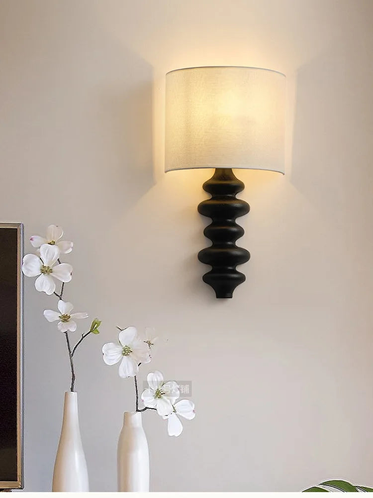 Afralia™ Retro Solid Wood Wall Lamp for Living Room Bedroom Corridor Lighting