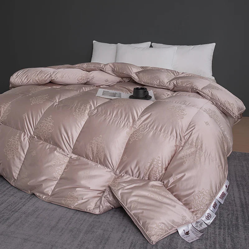 Afralia™ Luxury Goose Down Duvet Winter Comforter - Queen King Size Cozy Quilt Core