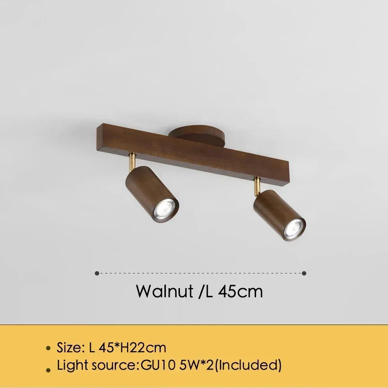 Afralia™ Nordic Wooden Ceiling Spotlight LED for Home Decor