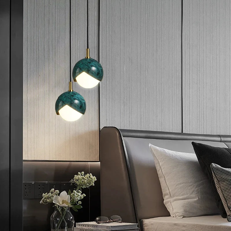 Afralia™ Blue Copper Chandelier Pendant Light for Kitchen Island & Restaurant