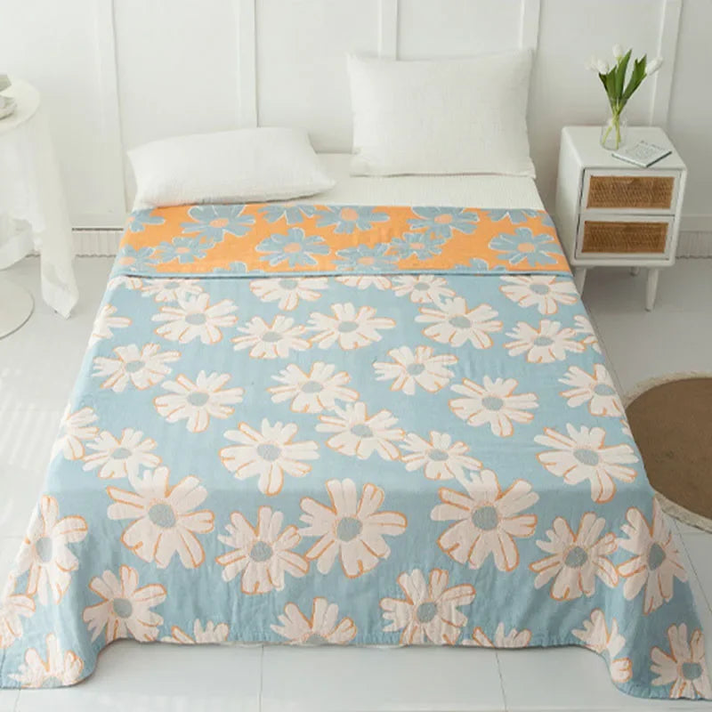 Afralia™ Double Cotton Blanket: Soft & Breathable Bed Cover