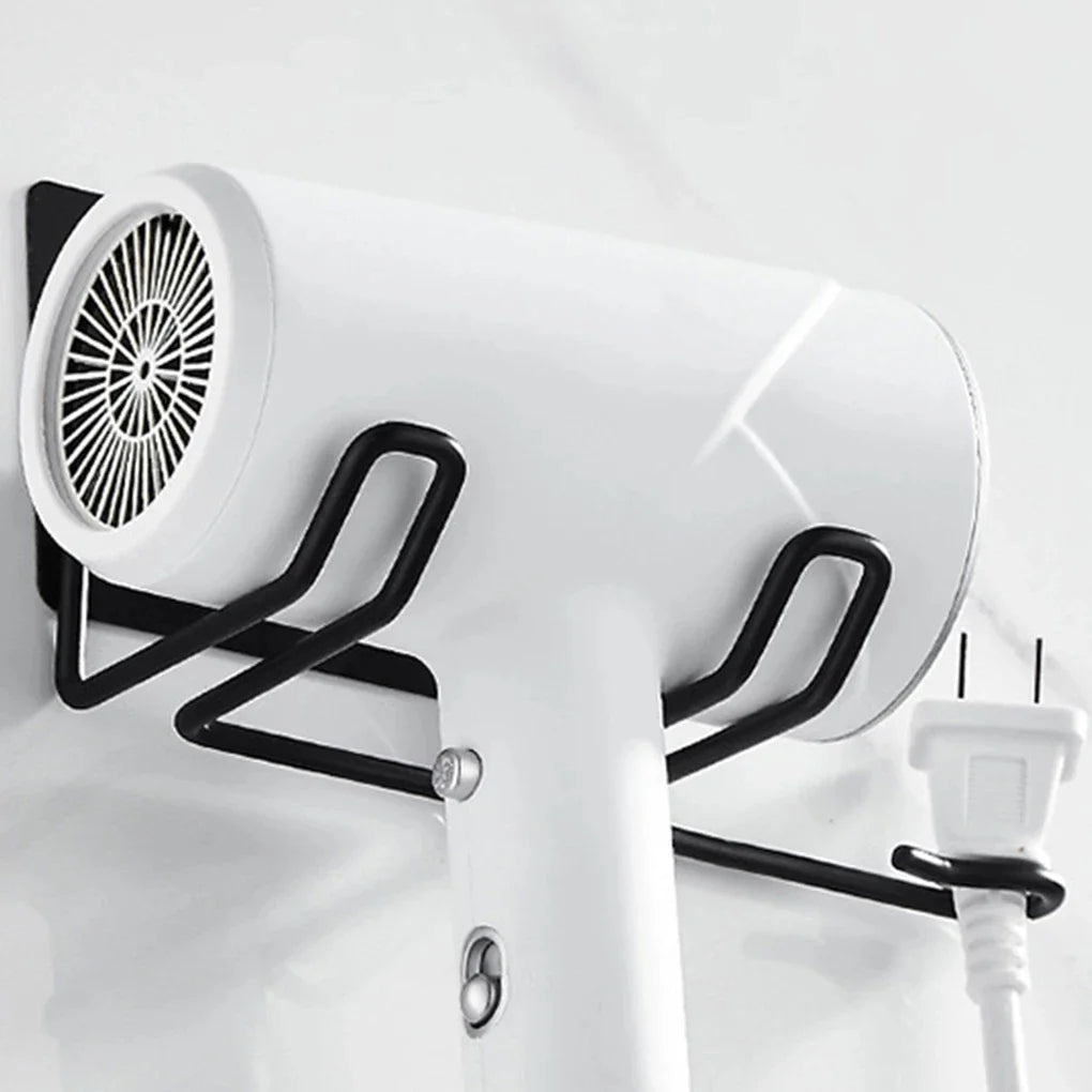 Afralia™ Hair Care Organizer: Wall-Mounted Storage Shelf for Hair Dryer & Straightener