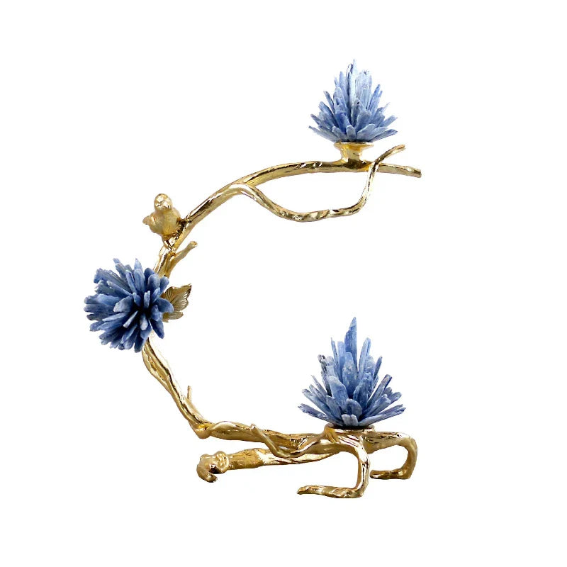 Afralia™ Golden Bird Metal Branch Sculpture - Room Decoration Accessories