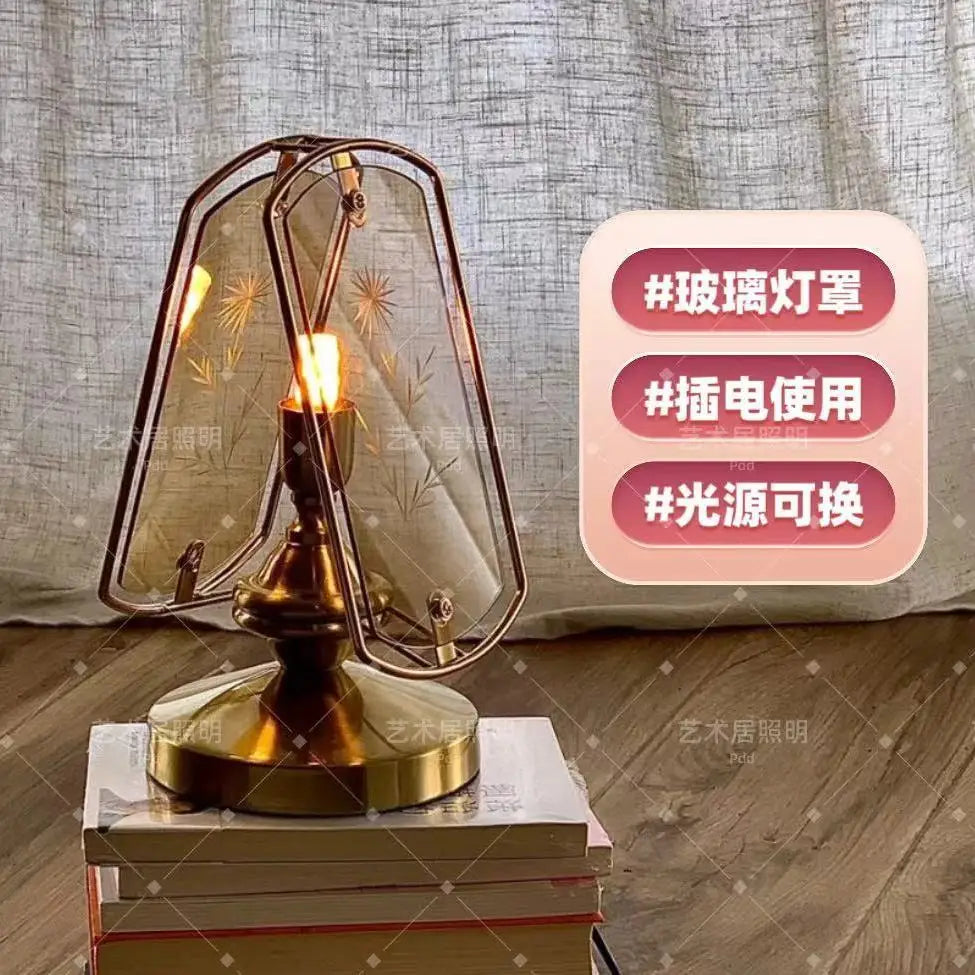 Afralia™ Vintage French Chinese Style Bedroom Decorative Light