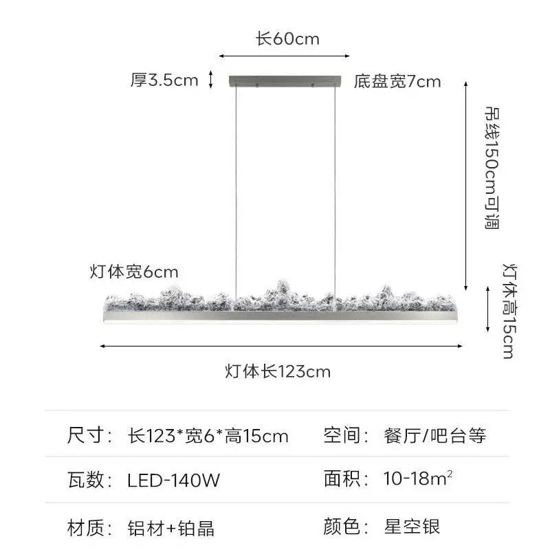 Afralia™ Iceberg Open Kitchen Pendant Light - Terrace Dining Table Bar Island Design