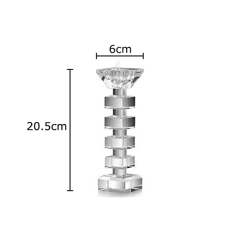 Afralia™ Crystal Candle Holder Desk Decoration Home Aroma Container