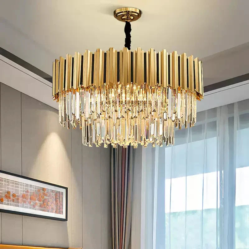 Afralia™ Crystal Chandelier: Modern Light Luxury for Dining, Living, Bedroom & Study