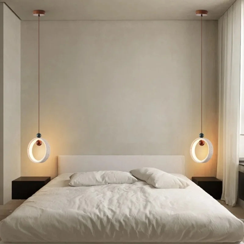 Afralia™ Yellow Travertine LED Pendant Light for Home Decor and Living Spaces