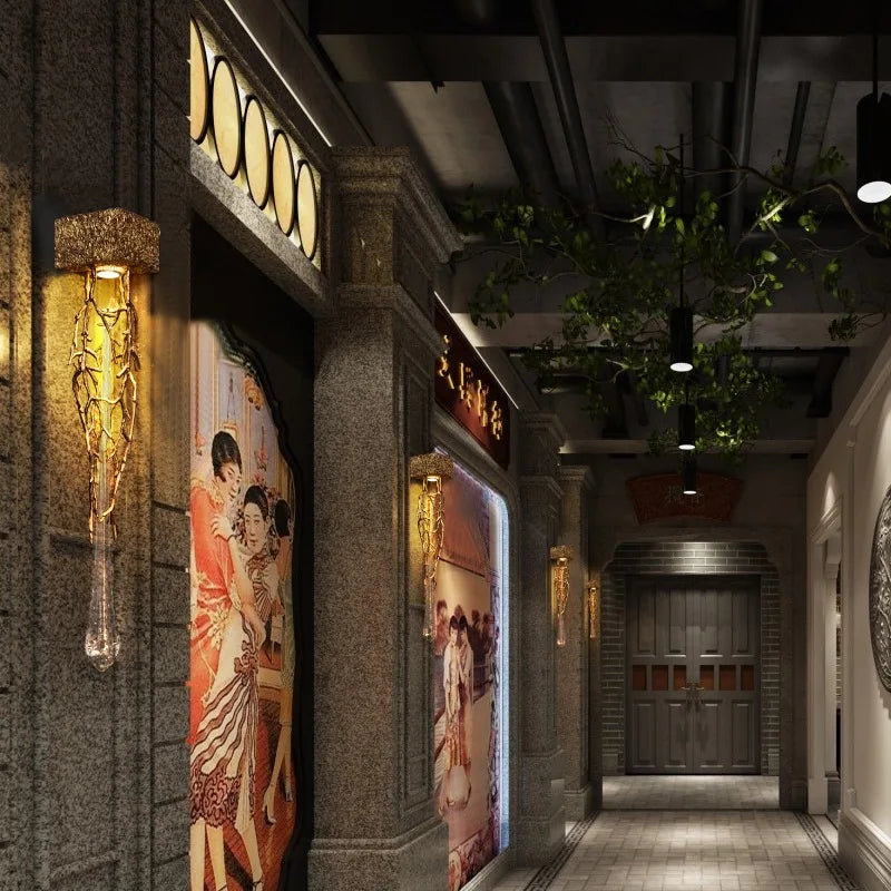 Afralia™ Branch Art Cage Crystal Chandelier for Modern Dining Room Lighting