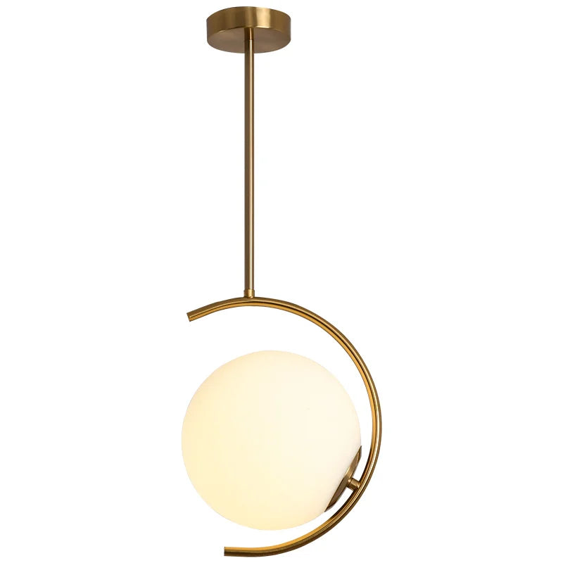 Afralia™ Glass Ball Chandelier Pendant Light for Kitchen Dining Room Bedroom