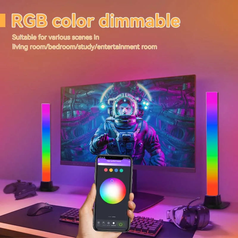 Afralia™ RGB Bar Lights: Music Control, Colorful Mood, Game Desktop Lighting