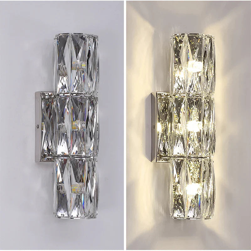 Afralia™ Crystal Wall Lamp: Elegant Post-Modern Light for Dining Living Study Room