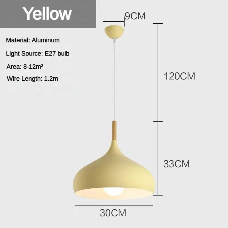 Afralia™ Nordic Macaroon Color Pendant Light LED Single Head Chandelier for Kitchen & Cafe