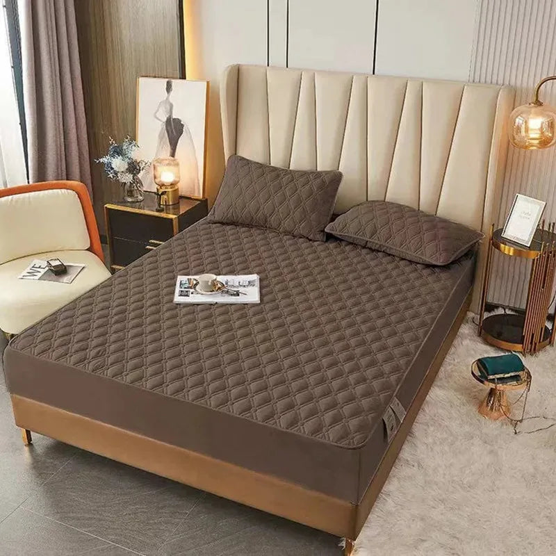 Afralia™ Soft Anti-Slip Fitted Bed Sheet with Thick Stitching – Cozy, Machine Washable Mattress Cover