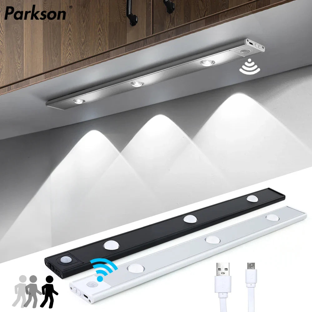 Afralia™ Motion Sensor Under Cabinet Light USB Rechargeable LED Night Light