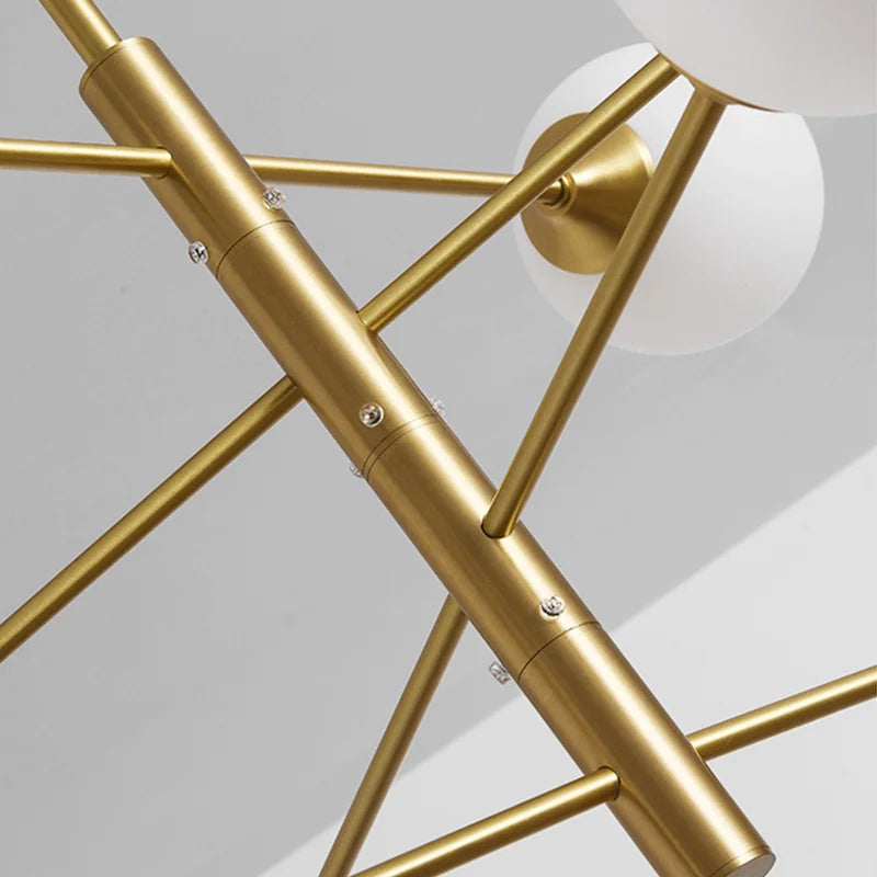 Afralia™ Minimalist Nordic Glass Ceiling Lamp Pendant Light Chandelier for Modern Living Room