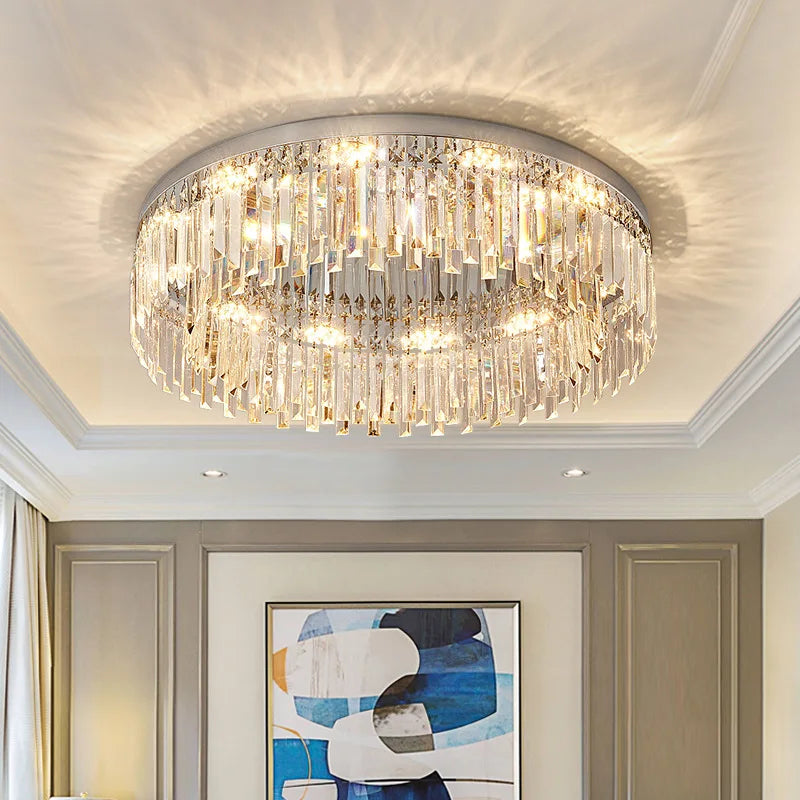 Afralia™ Crystal Ceiling Lamp: Modern Minimalist Light Luxury for Home Indoor Lighting