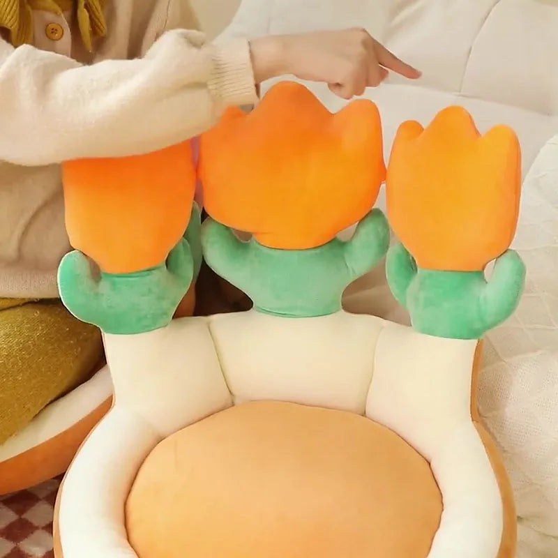 Afralia™ Plush Chair Cushion with Backrest for Comfortable Sitting Experience