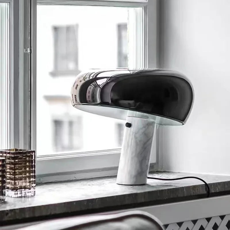 Afralia™ Designer Mushroom Lamp: Nordic Marble Table Lamp for Villa Study Room Indoor Lighting