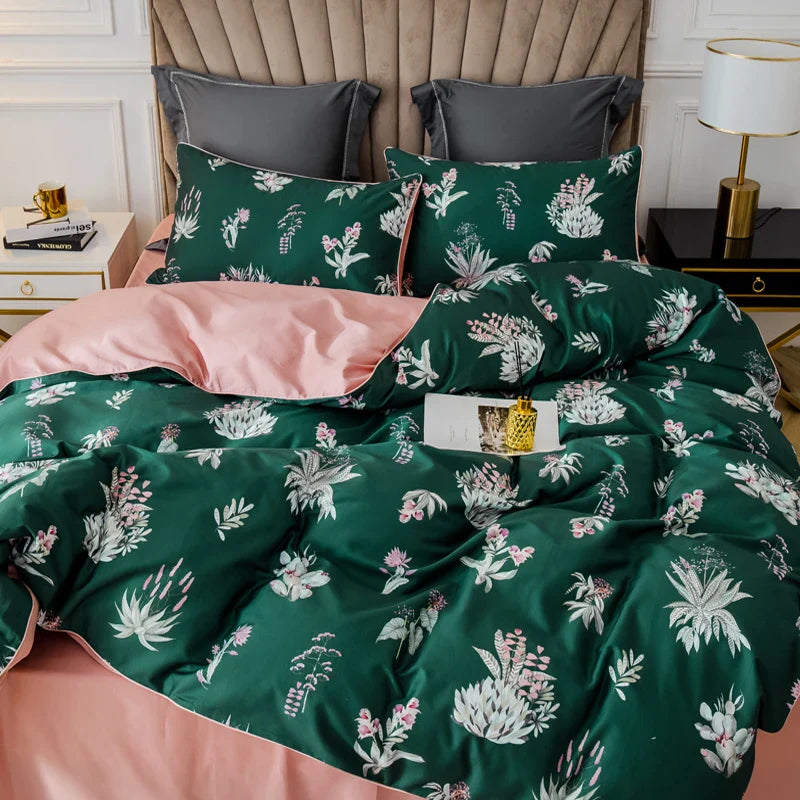 Afralia™ Luxury Egyptian Cotton Bedding Set for Queen King Full Double Bed