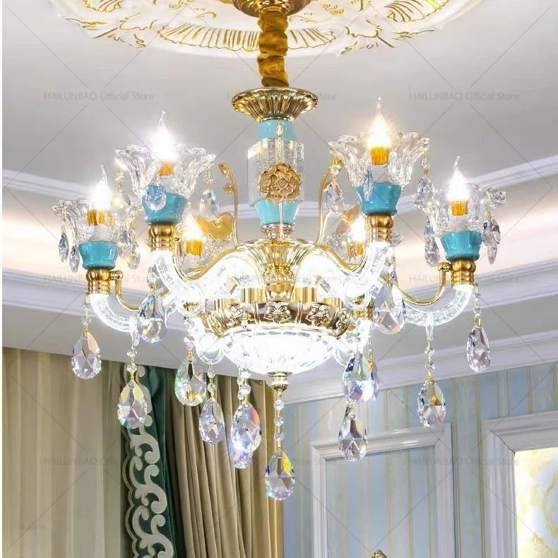 Afralia™ Modern French Crystal Chandelier for Elegant Living Room Lighting