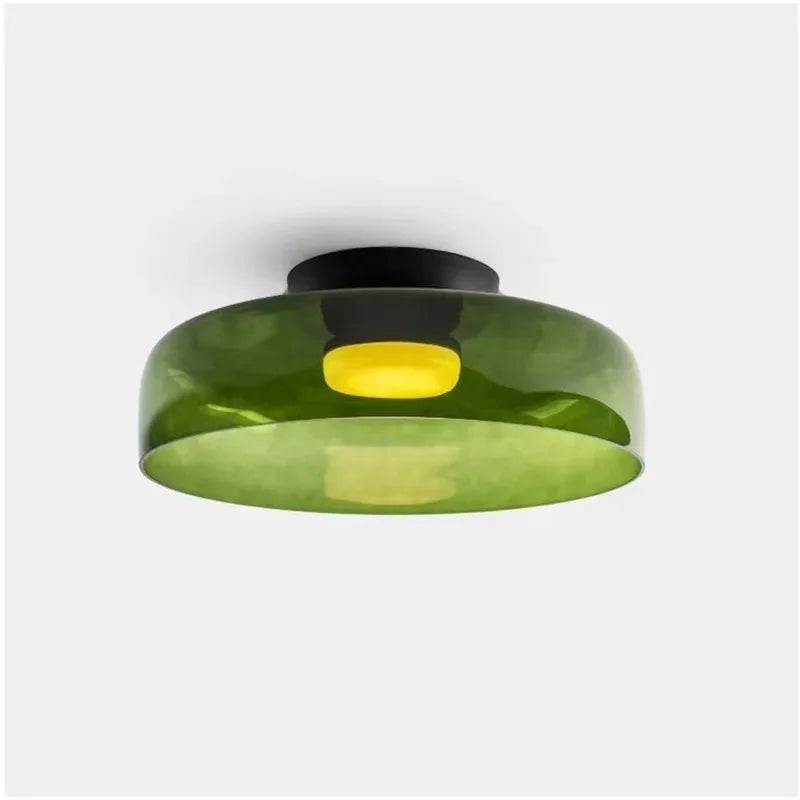Afralia™ Nordic Glass Bowl LED Ceiling Light for Home Decor Luminaires