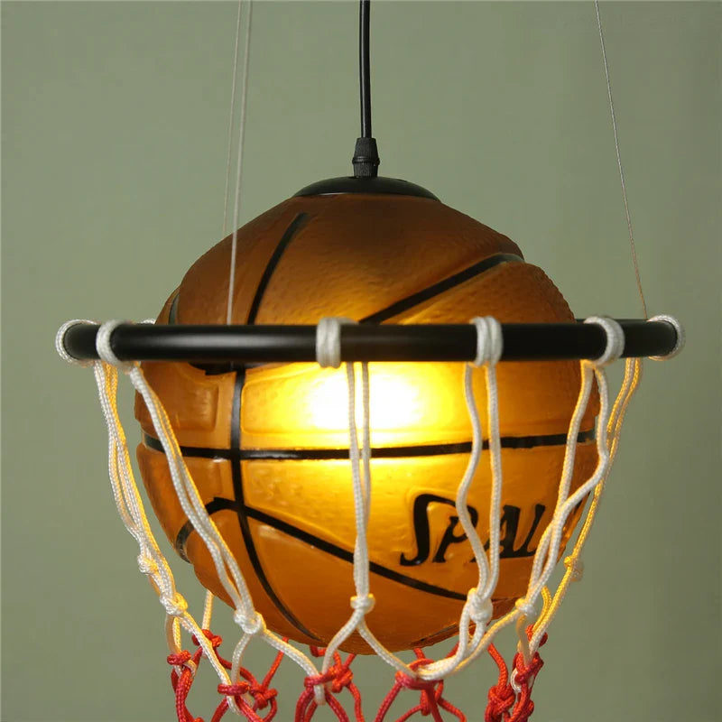 Afralia™ Basketball Pendant Lights: Modern LED Hanging Lamps for Restaurant, Kitchen, Living Room & Kids Room