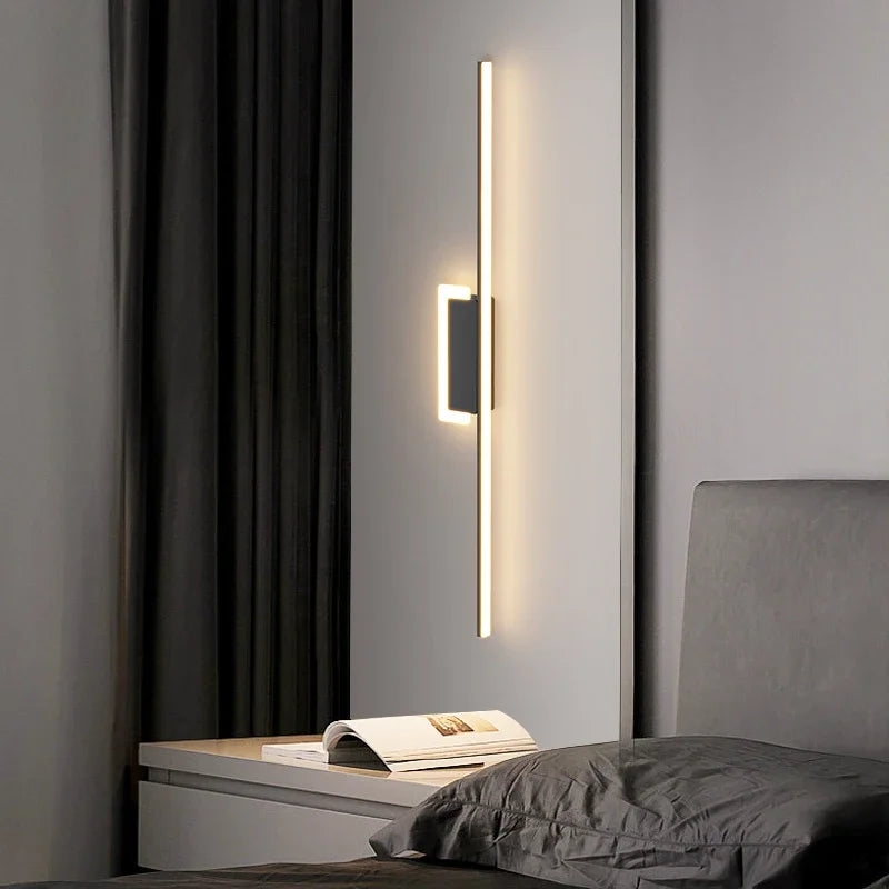 Afralia™ LED Wall Lamp: Modern Long Line Design for Living Room, Bedroom, Hallway, Indoor Lighting
