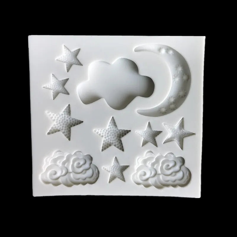 Afralia™ Star Moon Silicone Cake Mold for Baking & Chocolate Making