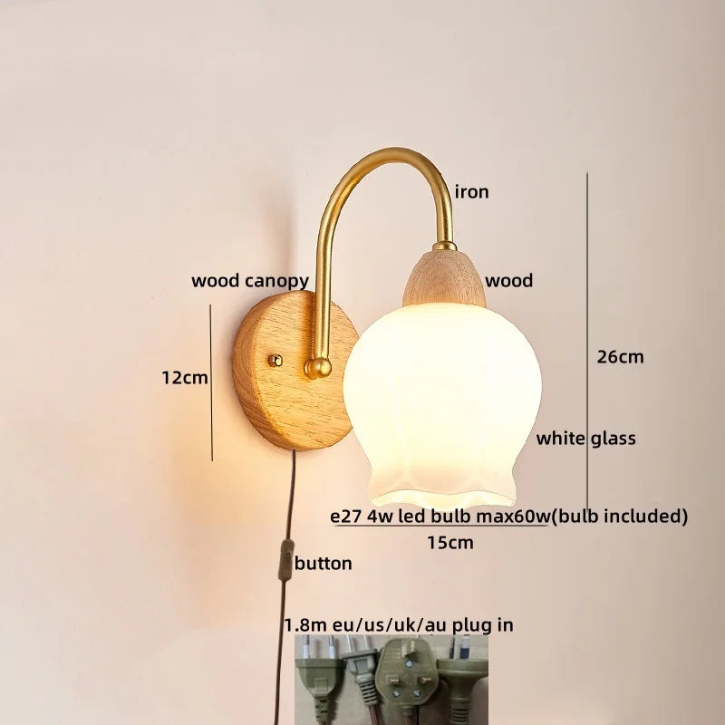 Afralia™ LED Wall Lamps: Nordic Modern Design for Home Decor, Living Room, Bar, Stair - Pull Chain Switch