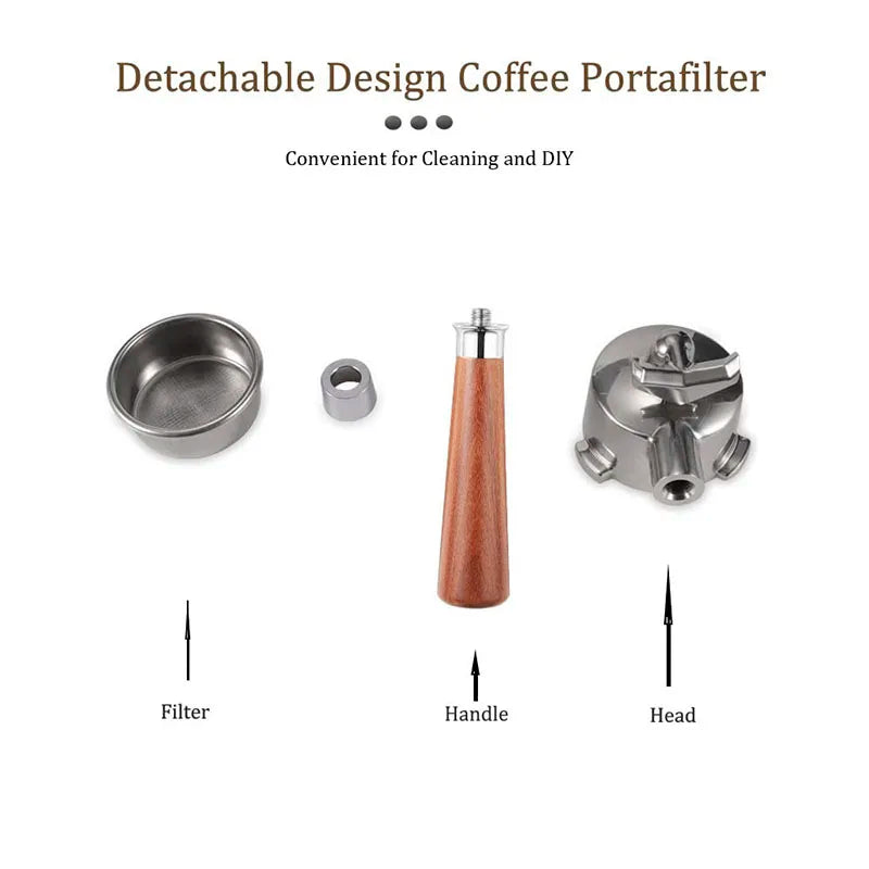 Afralia™ Coffee Portafilter Filter Handle Double Spout for Espresso Machine