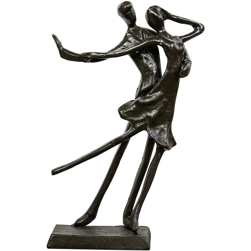 Afralia™ Couple Dancers Portrait Sculpture - Pas De Deux Home Decor & Anniversary Gift