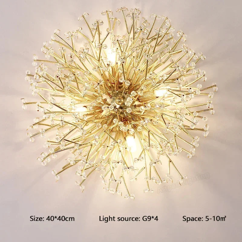 Afralia™ Nordic Crystal LED Wall Light: Modern Gold Living Room Decor & Bedroom Bedside Lamp