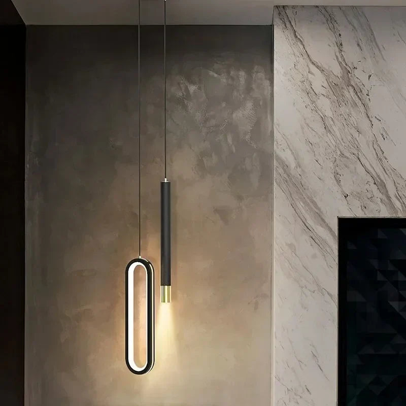 Afralia™ Modern LED Minimalist Chandelier: Nordic Bedroom Pendant Light for Stylish Home Decor
