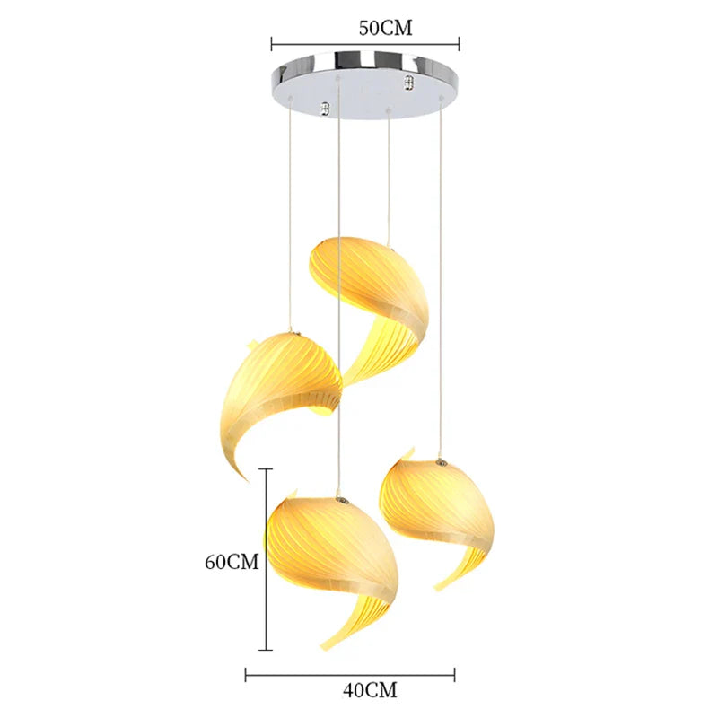 Afralia™ Conch Shell Chandelier Pendant Lamp - LED Dining Bar Island Light