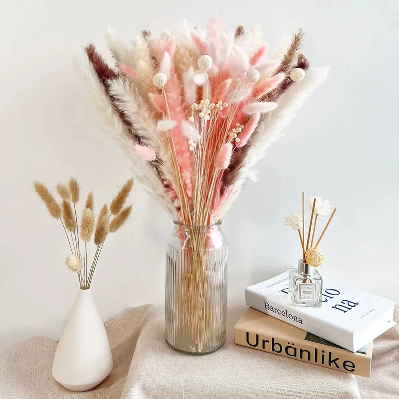 Afralia™ Pampas Grass Fake Flowers for Wedding Boho Decor Bouquet Party Home Bouquet