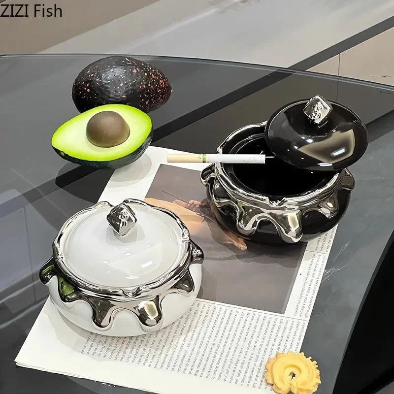 Afralia™ Lucky Ceramic Ashtray: Premium Smoking Accessories for Weed, Home & Gifts