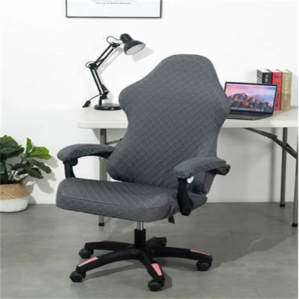 Afralia™ High Back Armchair Cover: Elastic Accent for Office Computer Game Solid Chair