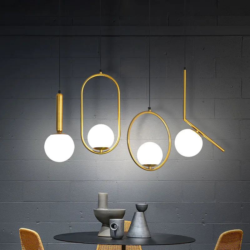 Afralia™ Modern Nordic Bedside Chandelier | Luxury Minimalist Bedroom Light | Single Head Pendent Lamp