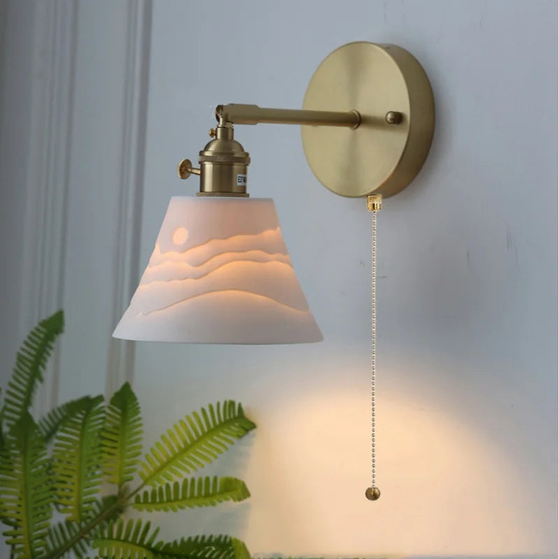 Afralia™ LED Wall Lamp Sconce Up Down Rotate Pull Chain Switch Modern Stair Light Fixtures