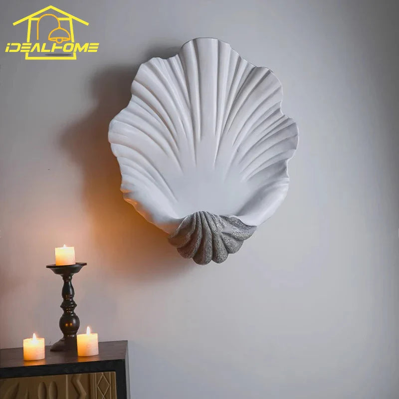 Afralia™ Vintage Shell LED Wall Lamp for Stylish Atmosphere in Living Room
