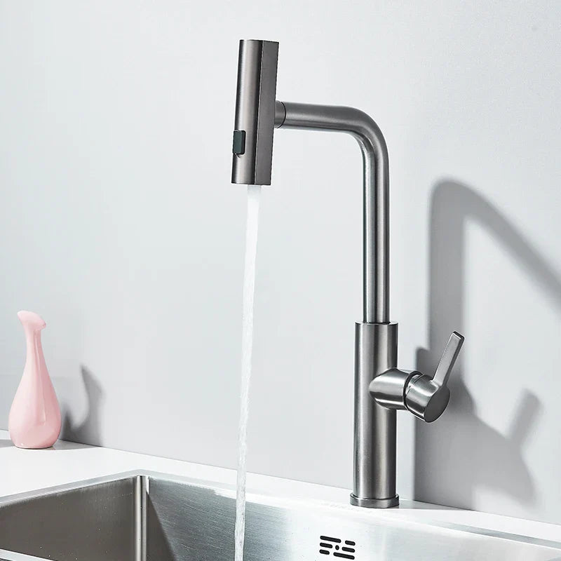 Afralia™ 3 Functions Kitchen Faucet - Flexible Pull Out Mixer Tap with 360° Sprayer