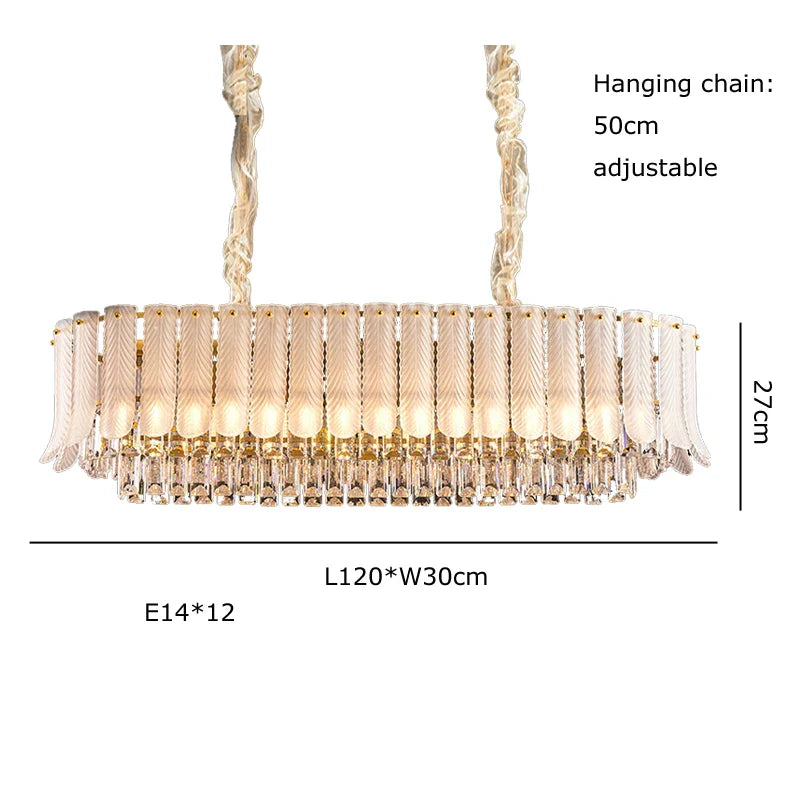 Afralia™ Crystal Feather Ceiling Pendant Lights for Luxury Home Decor & Living Room