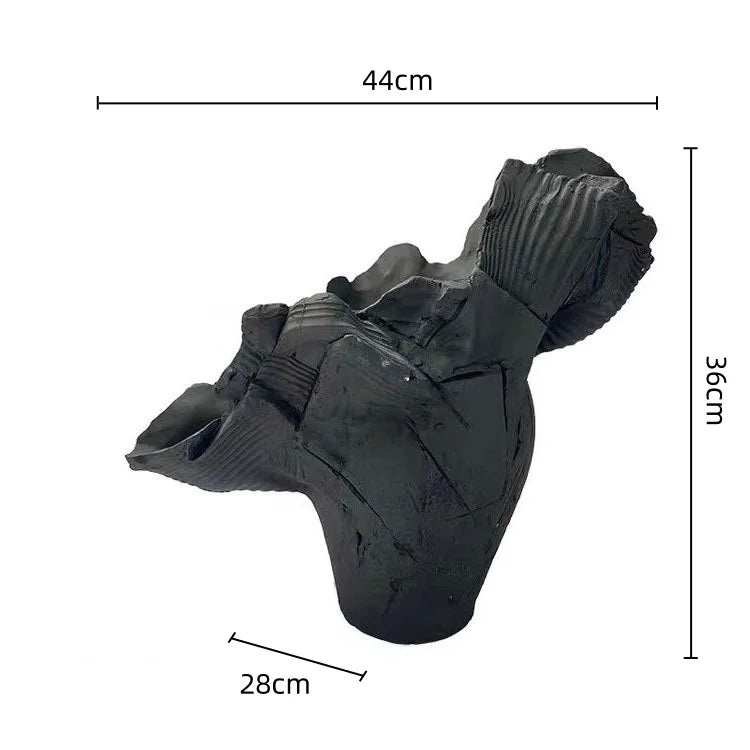 Afralia™ Irregular Resin Flower Vase Home Decor Floral Arrangement Sculpture