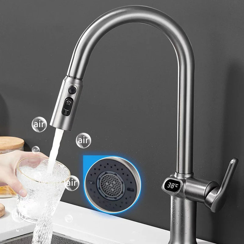 Afralia™ Touch-Screen Kitchen Faucet with Pull-Out Sprayer and Rotatable Design