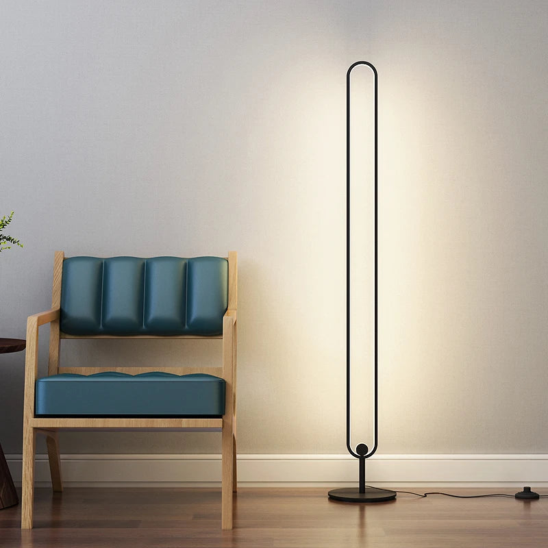 Afralia™ Modern LED Floor Lamp Dimmable Standing Light Minimalist Living Room Bedroom Light