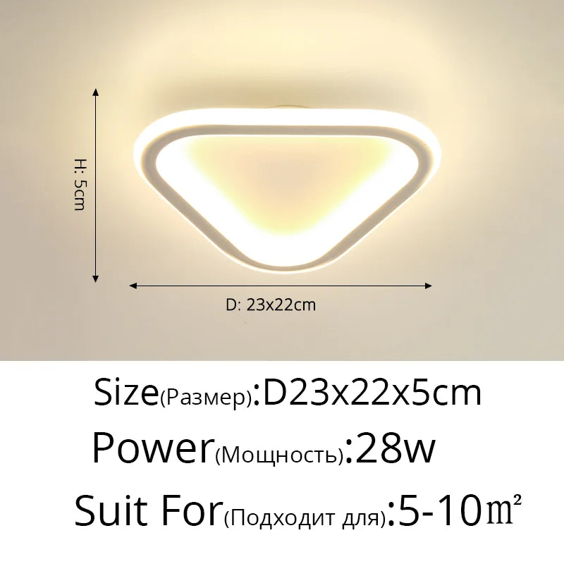 Afralia™ Square LED Ceiling Light 25cm Diameter for Home Kitchen Indoor Lighting