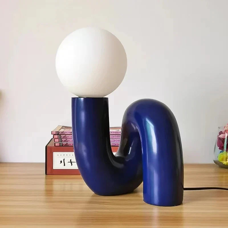 Afralia™ Red Resin LED Table Lamp for Modern Nordic Interior with G9 Bulb