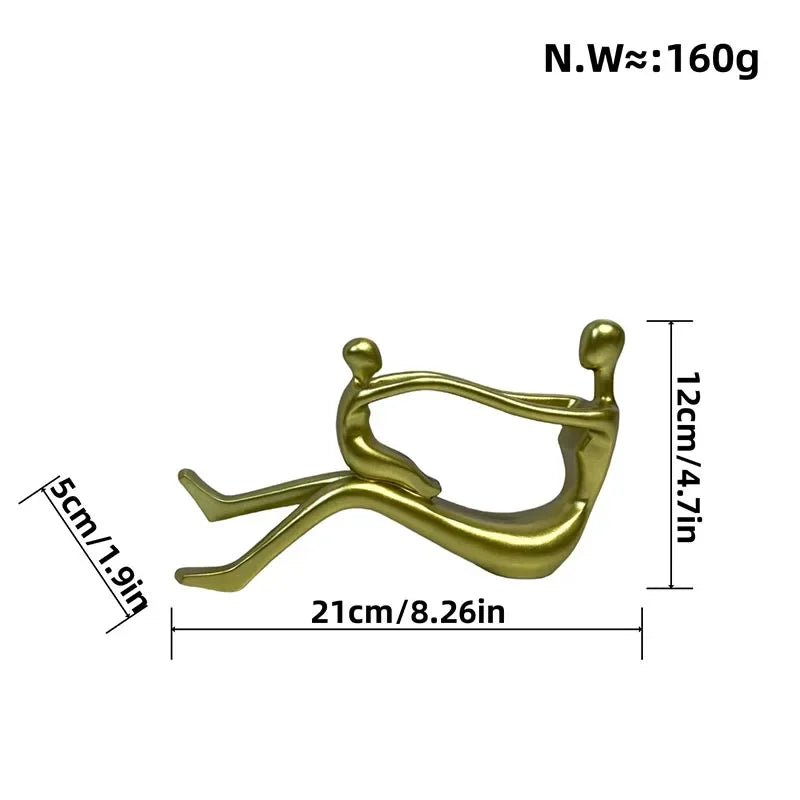 Afralia™ Abstract Family Resin Sculpture for Desk Decor and Room Aesthetic